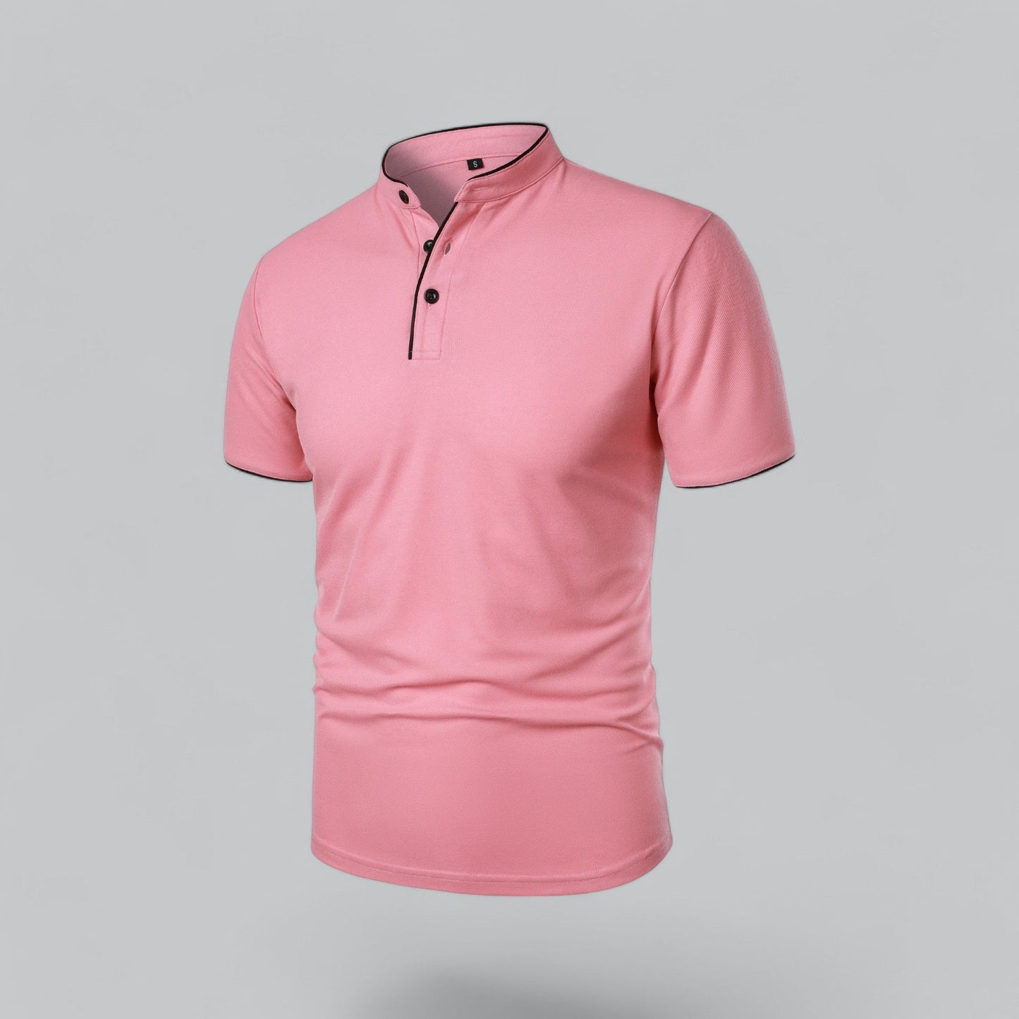 Men’s Collarless Polo Shirt – Timeless Old Money Style Essential