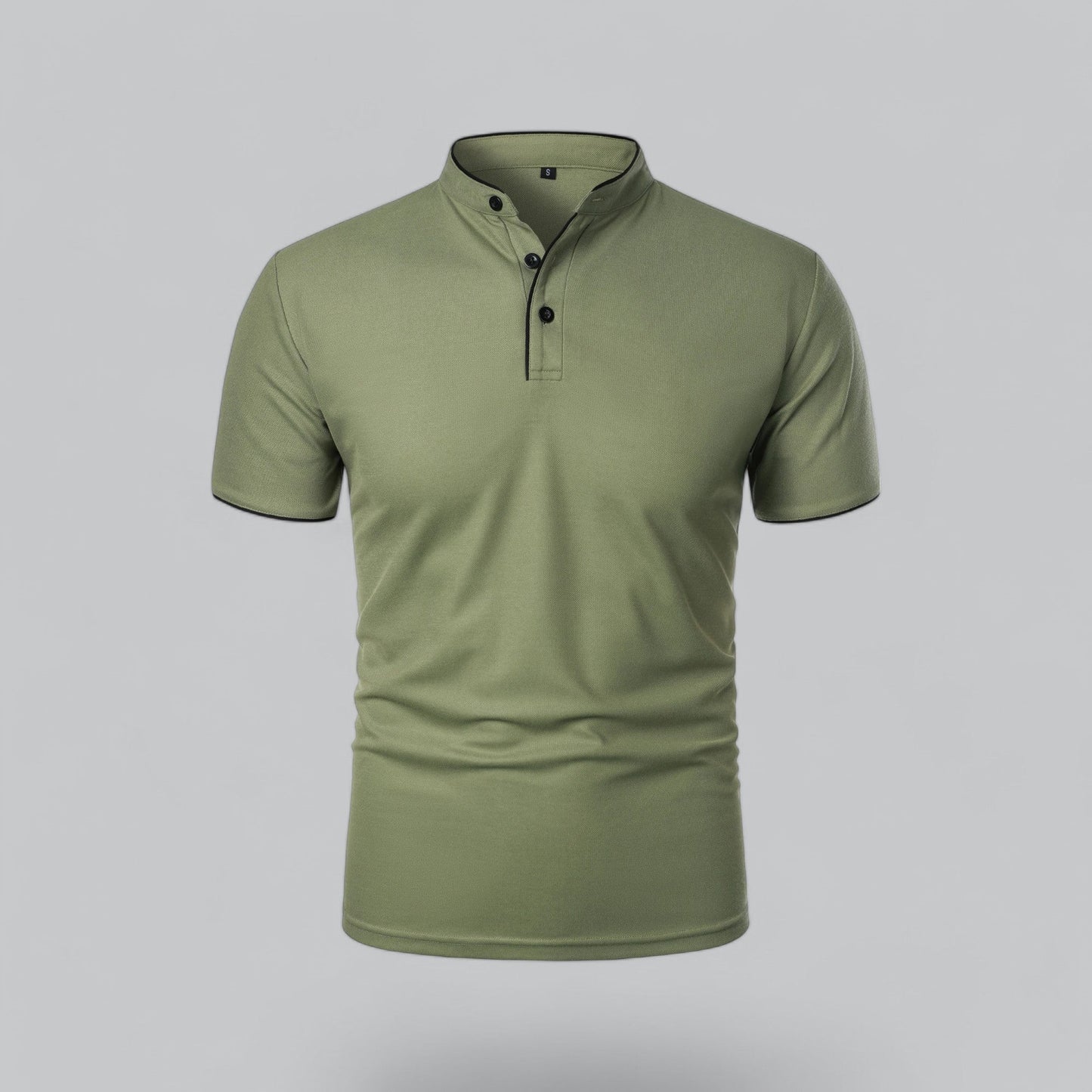 Men’s Collarless Polo Shirt – Timeless Old Money Style Essential