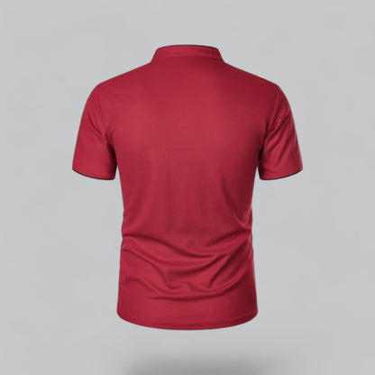 Men’s Collarless Polo Shirt – Timeless Old Money Style Essential