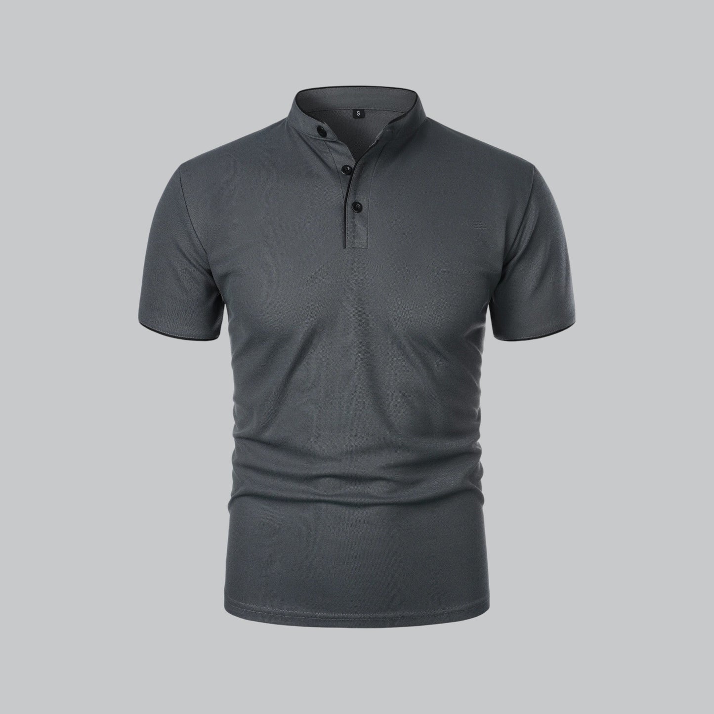 Men’s Collarless Polo Shirt – Timeless Old Money Style Essential