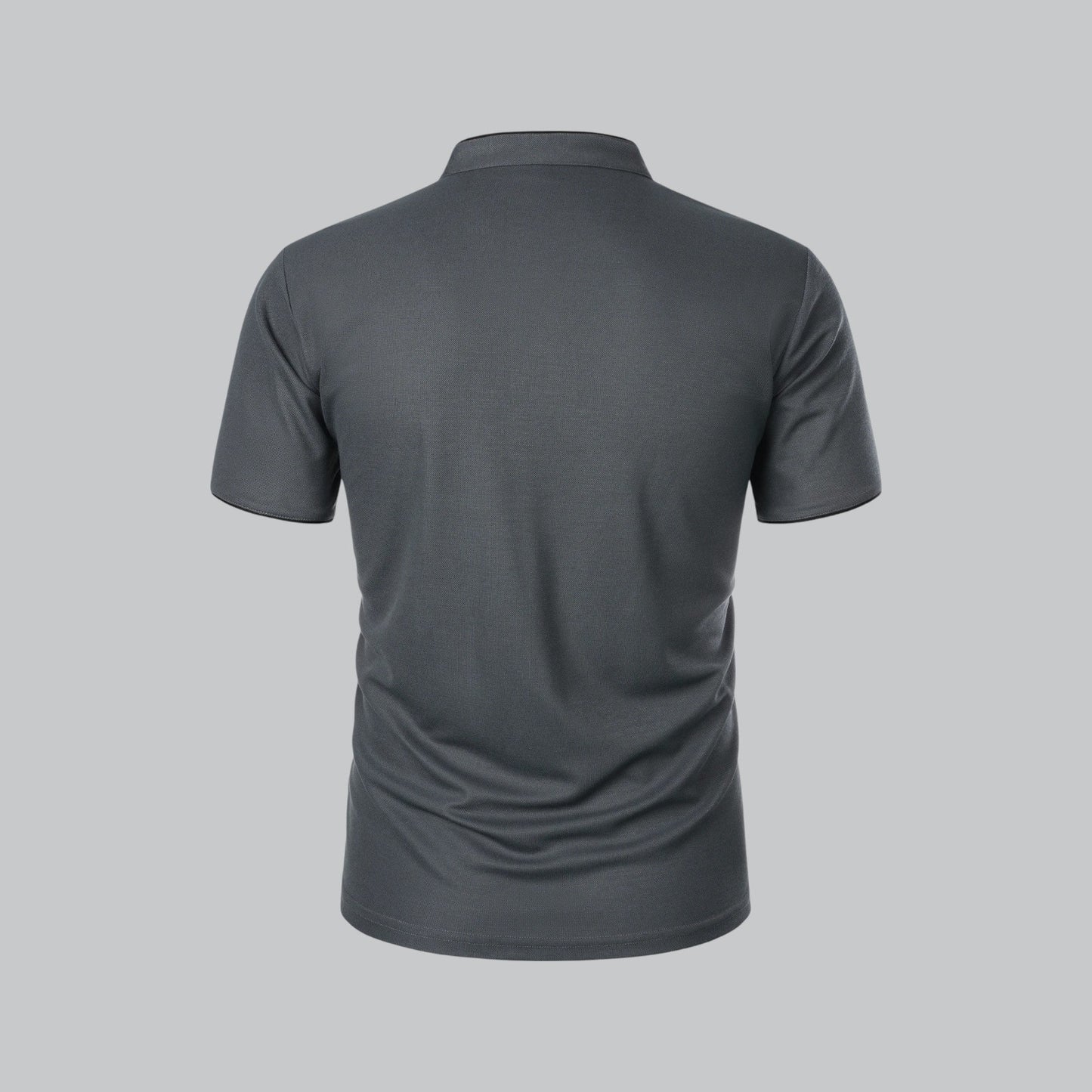 Men’s Collarless Polo Shirt – Timeless Old Money Style Essential