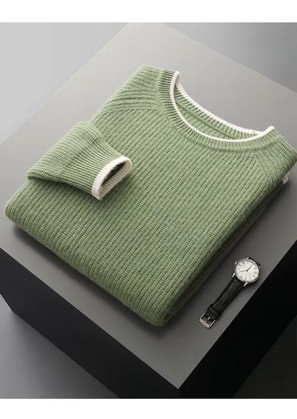 Men’s Crew Neck Knitted Sweater – All-Season Smart Casual Essential