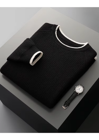 Men’s Crew Neck Knitted Sweater – All-Season Smart Casual Essential