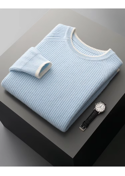 Men’s Crew Neck Knitted Sweater – All-Season Smart Casual Essential