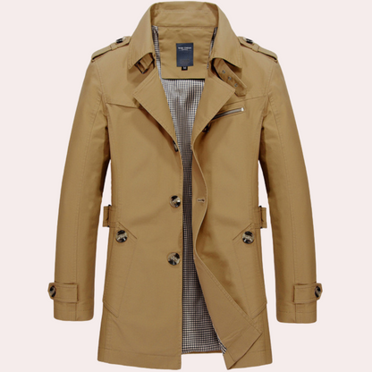 Cevori Double-Breasted Waterproof Trench Coat