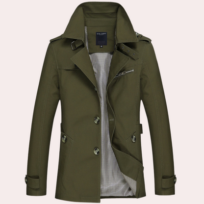 Cevori Double-Breasted Waterproof Trench Coat