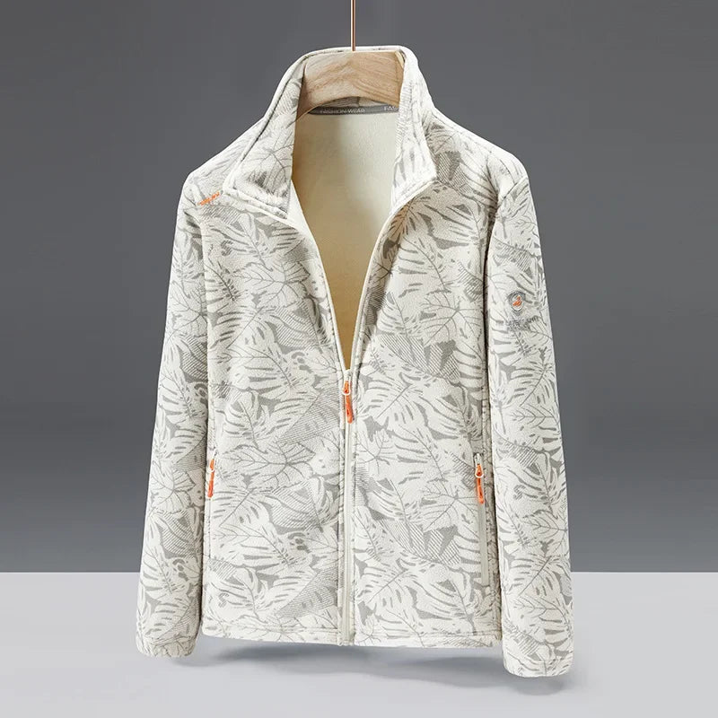 Men’s Fleece Jacket – Soft Touch – Standard Fit – High Collar – Zip Pockets