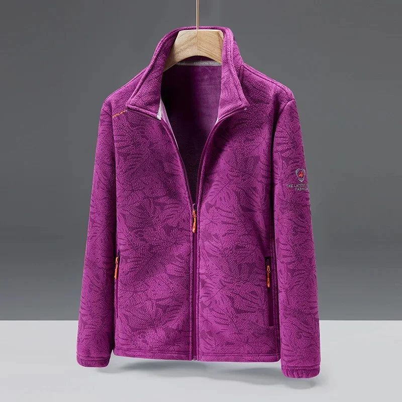 Men’s Fleece Jacket – Soft Touch – Standard Fit – High Collar – Zip Pockets