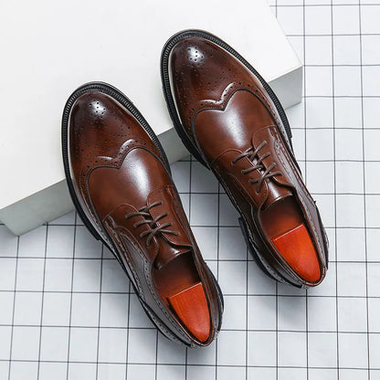 Men’s Formal Dress Shoes – Brock Cut – Rounded Toe