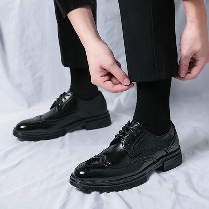 Men’s Formal Dress Shoes – Brock Cut – Rounded Toe