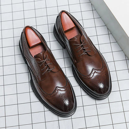 Men’s Formal Dress Shoes – Brock Cut – Rounded Toe