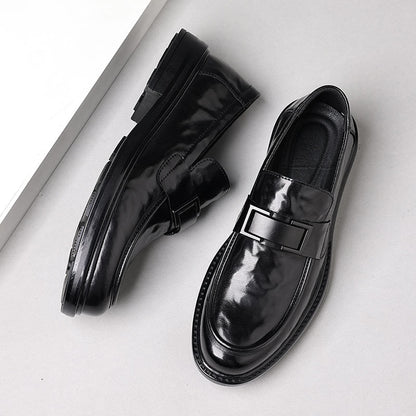 Men’s Formal Slip-On Dress Shoes – Round Toe – Polished Finish