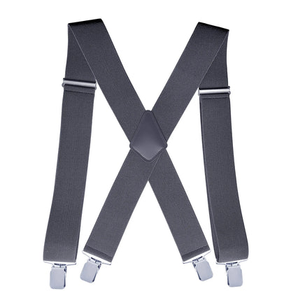 Men’s Heavy-Duty Suspenders – Wide Adjustable Y-Back Braces