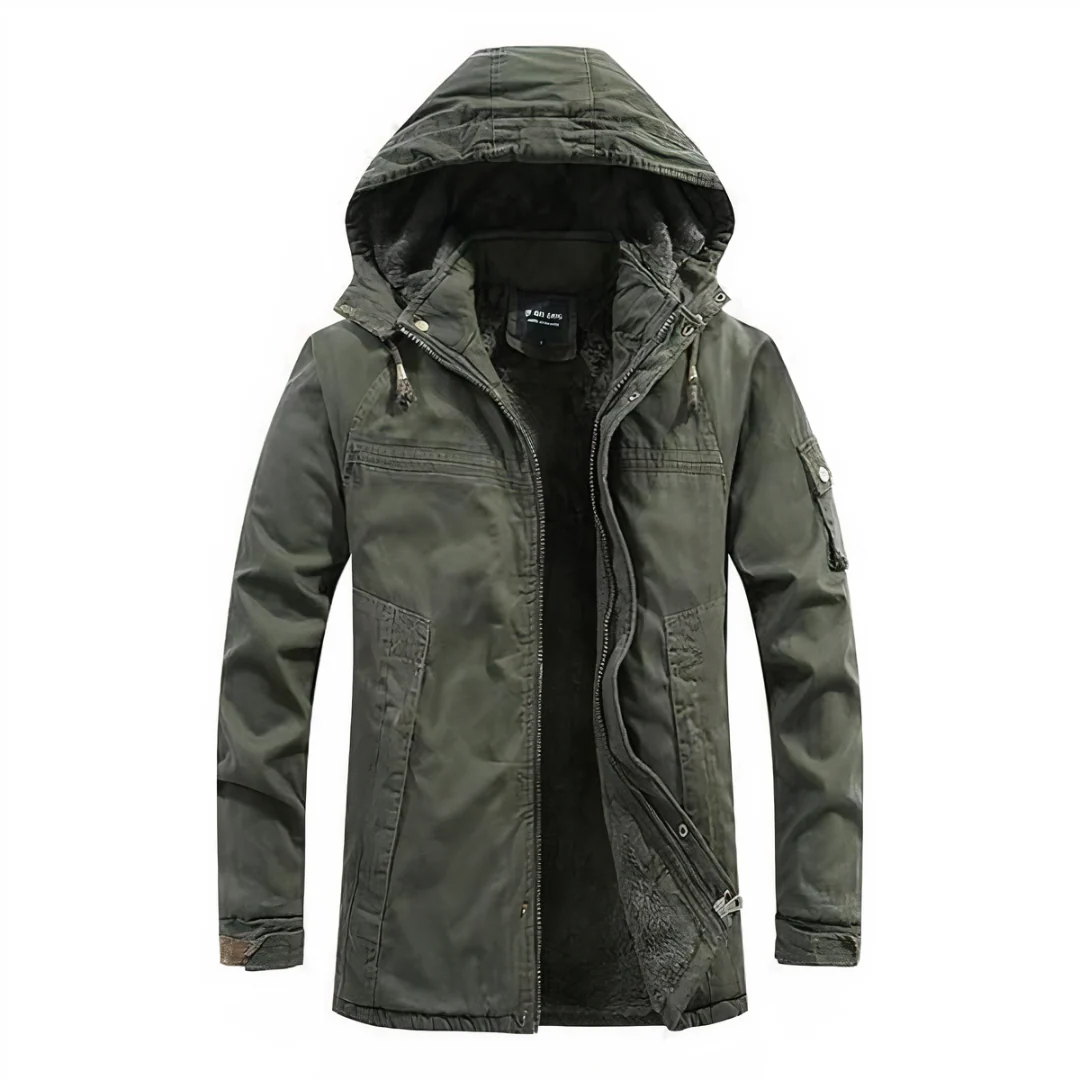 Men’s Hooded Jacket – Regular Fit – Windproof – Soft Lining – Multi Pocket Outdoor Wear