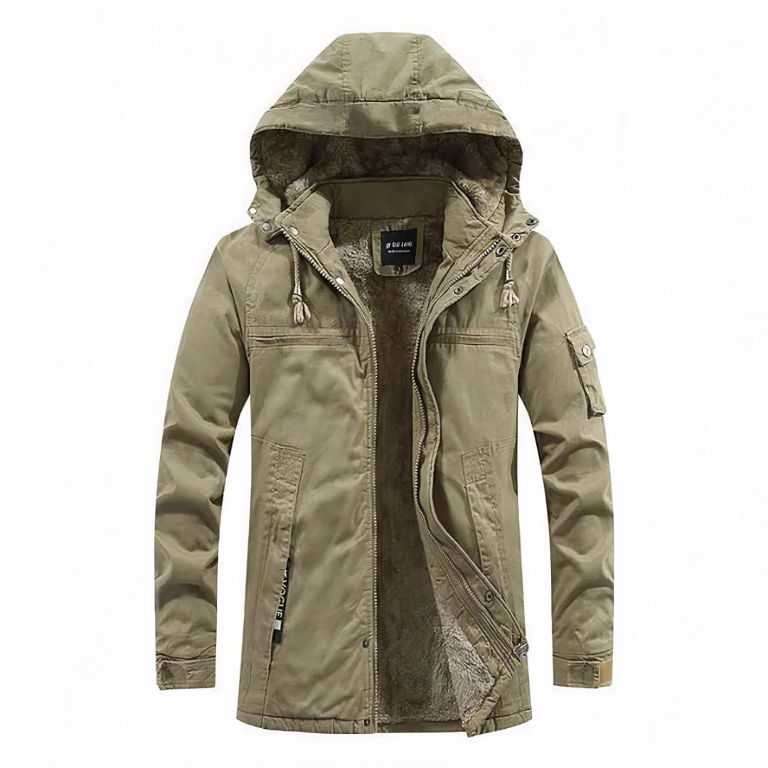 Men’s Hooded Jacket – Regular Fit – Windproof – Soft Lining – Multi Pocket Outdoor Wear