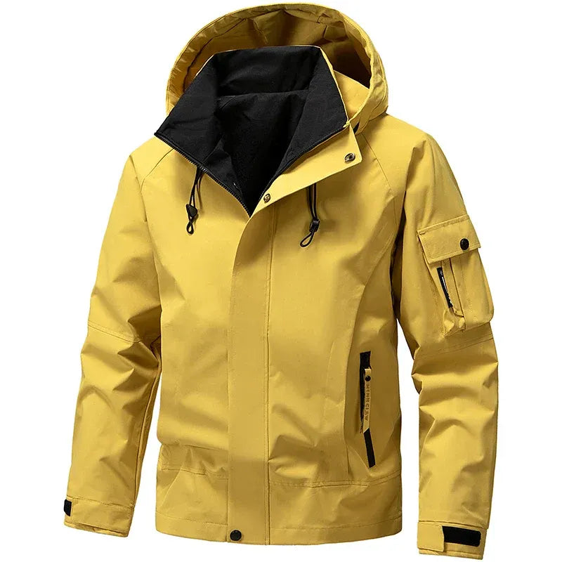 Men’s Jacket – Regular Fit – Water-Repellent – Hooded – Multiple Pockets – Adjustable Cuffs