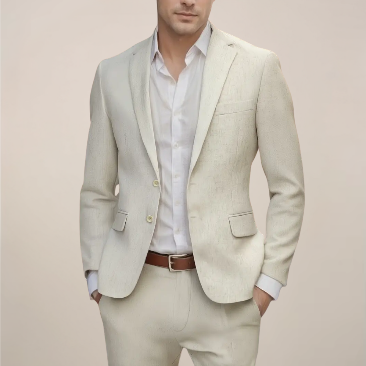 Men’s Linen Suit – Lightweight Two-Piece Summer Formal Wear