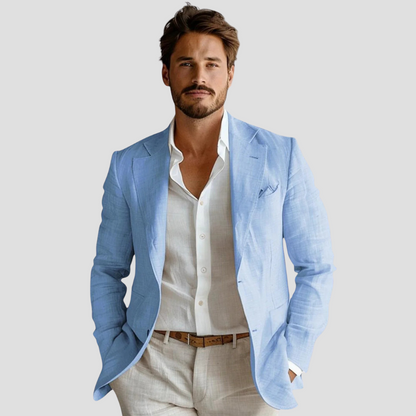 Men’s Linen Summer Blazer – Lightweight Structured Jacket for Elegant Warm-Weather Outfits