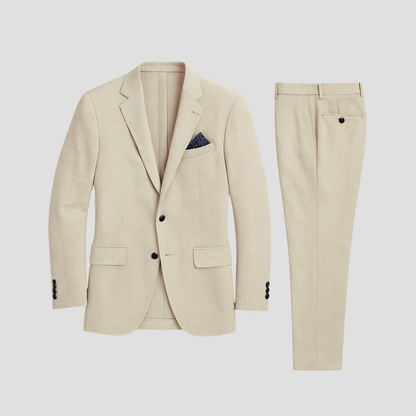 Men's Linen Summer Suit – Structured Two-Piece for Refined Warm-Weather Dressing