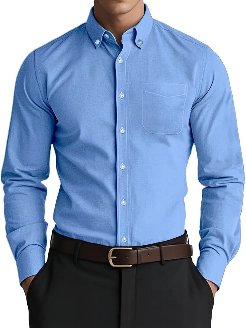 Classic Men's Button Down Dress Shirt