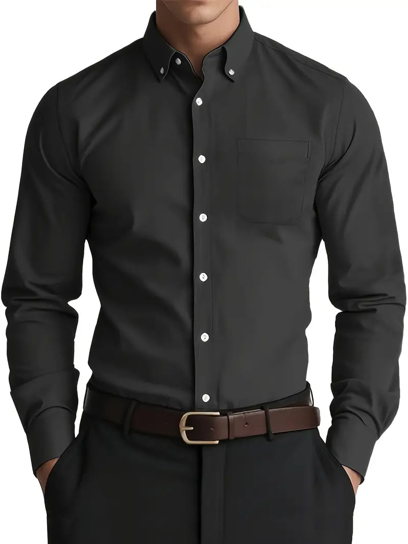 Classic Men's Button Down Dress Shirt
