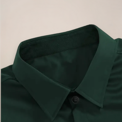 Men’s Long-Sleeve Shirt – Classic Notched Collar, Versatile Smart Style