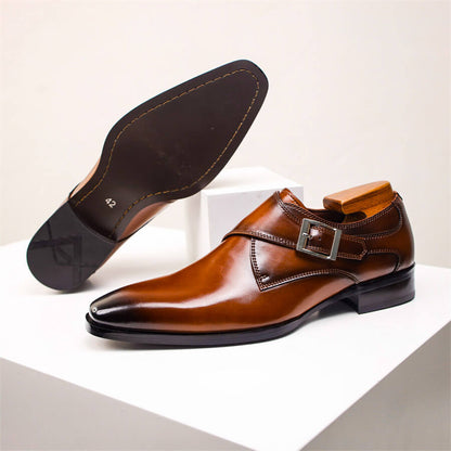 Men’s Monk Strap Dress Shoes – Classic Buckle Detail