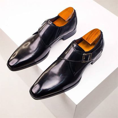 Men’s Monk Strap Dress Shoes – Classic Buckle Detail