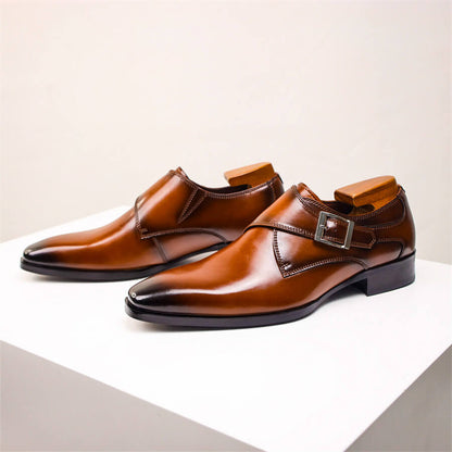 Men’s Monk Strap Dress Shoes – Classic Buckle Detail