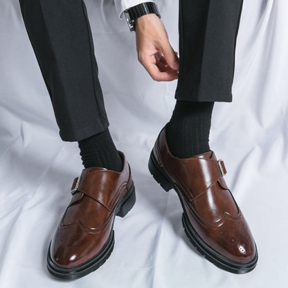 Men’s Monk Strap Wingtip Brogue Oxford Dress Shoes – Sophisticated Formal Style