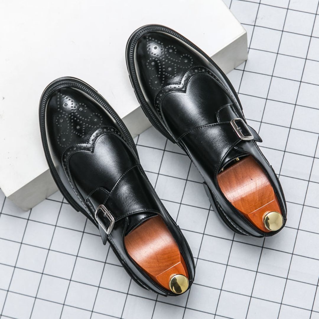 Classic Men's Leather Wingtip Oxfords - BritishElegance