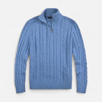 Men’s Open-Front Sweater with Subtle Stitch Detailing – Modern Layering Piece