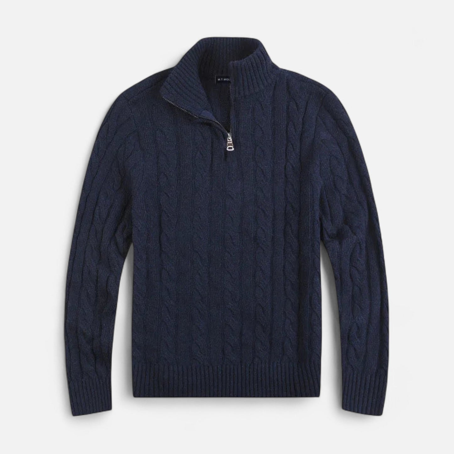 Men’s Open-Front Sweater with Subtle Stitch Detailing – Modern Layering Piece