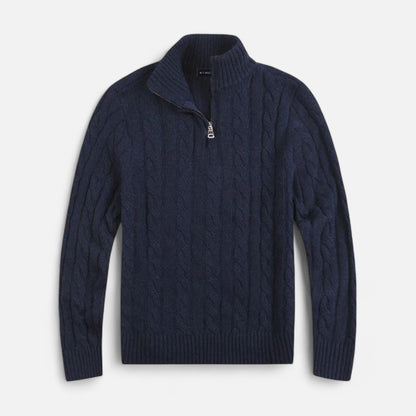 Men’s Open-Front Sweater with Subtle Stitch Detailing – Modern Layering Piece