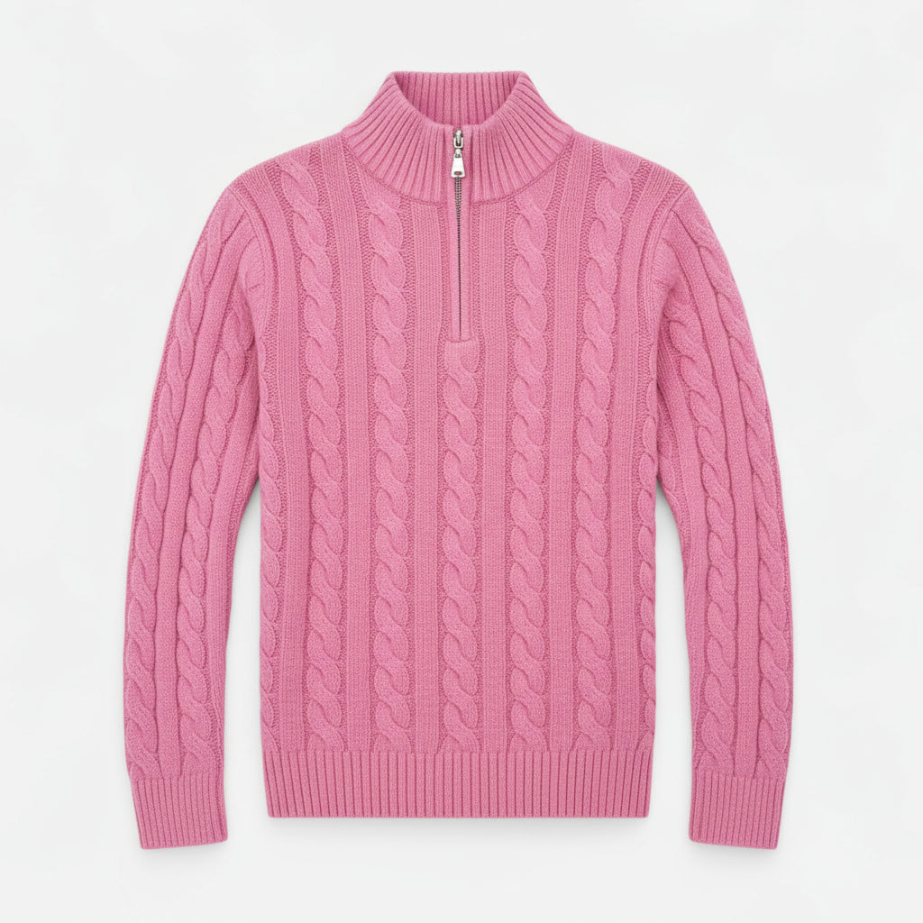 Men’s Open-Front Sweater with Subtle Stitch Detailing – Modern Layering Piece