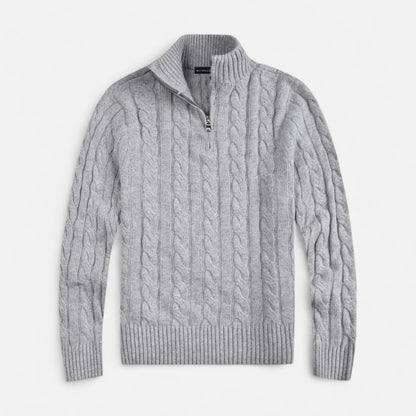 Men’s Open-Front Sweater with Subtle Stitch Detailing – Modern Layering Piece