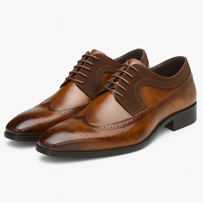 Men’s Oxford Dress Shoes with Wingtip Brogue Detailing – Formal and Smart Casual