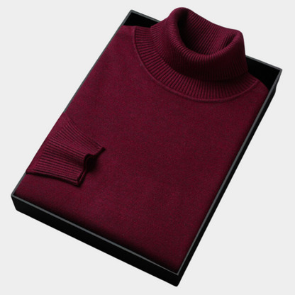 Men’s Polo Jumper with Roll Neck – Smart Casual and Evening