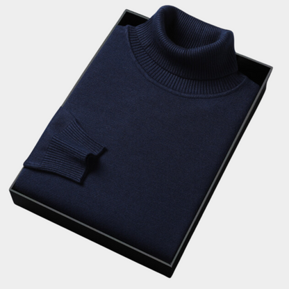 Men’s Polo Jumper with Roll Neck – Smart Casual and Evening