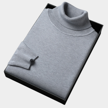 Men’s Polo Jumper with Roll Neck – Smart Casual and Evening