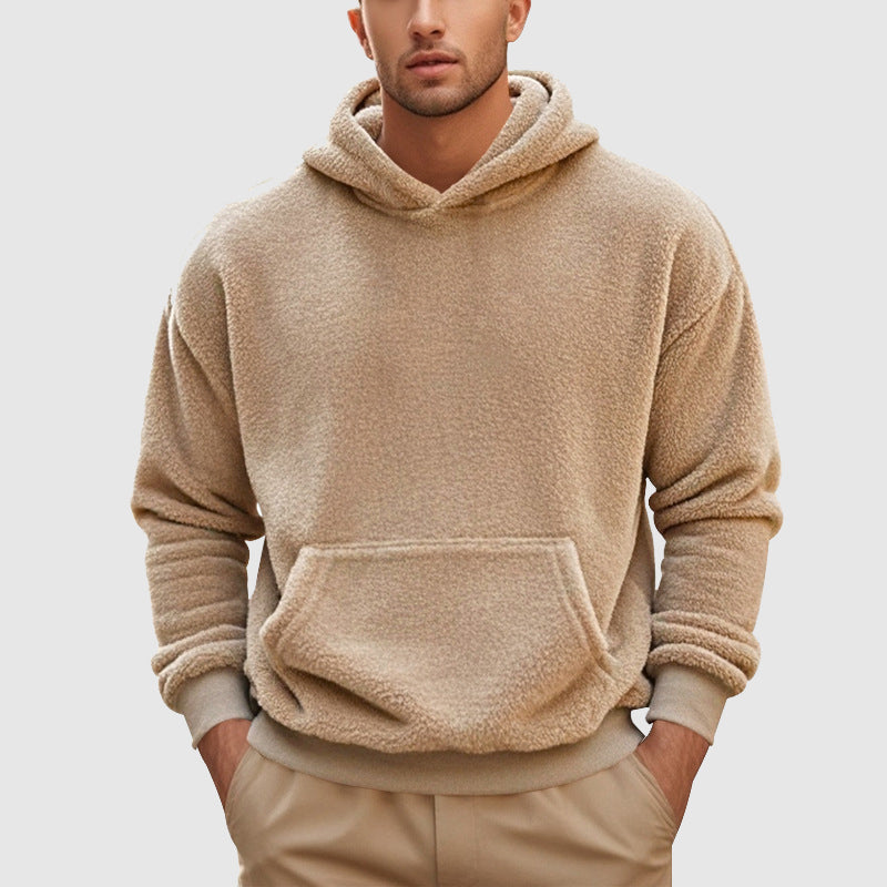 Men’s Pullover Hoodie – Relaxed Fit – Fleece – Kangaroo Pocket – Ribbed Cuffs & Hem