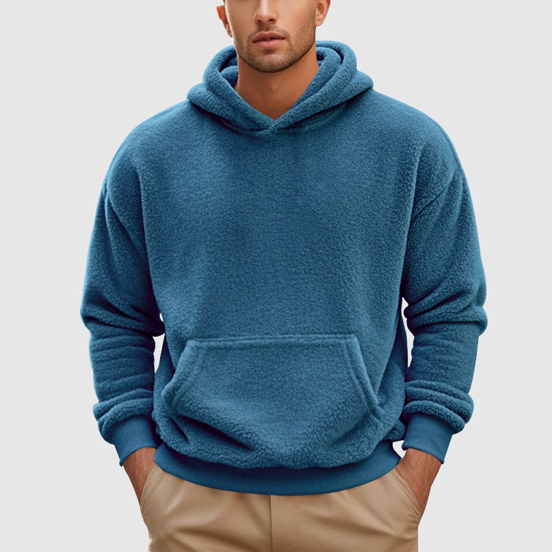 Men’s Pullover Hoodie – Relaxed Fit – Fleece – Kangaroo Pocket – Ribbed Cuffs & Hem