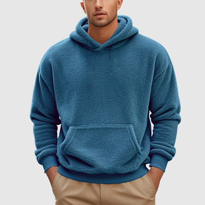 Men’s Pullover Hoodie – Relaxed Fit – Fleece – Kangaroo Pocket – Ribbed Cuffs & Hem