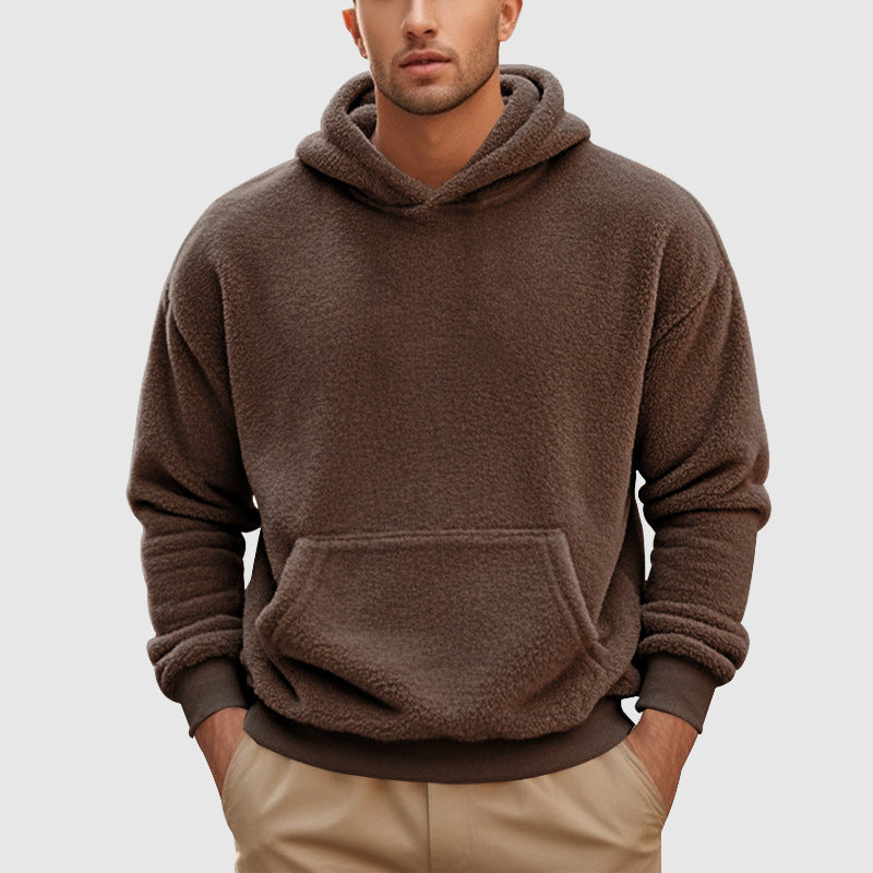 Men’s Pullover Hoodie – Relaxed Fit – Fleece – Kangaroo Pocket – Ribbed Cuffs & Hem