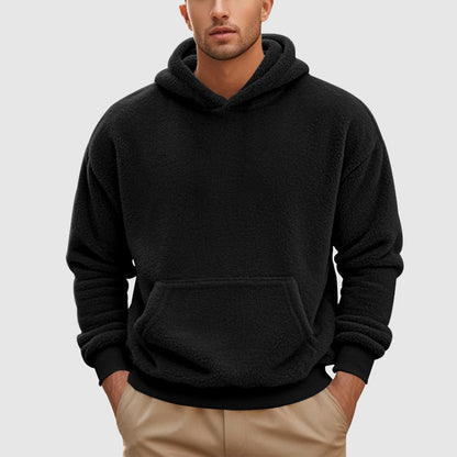 Men’s Pullover Hoodie – Relaxed Fit – Fleece – Kangaroo Pocket – Ribbed Cuffs & Hem