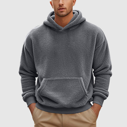 Men’s Pullover Hoodie – Relaxed Fit – Fleece – Kangaroo Pocket – Ribbed Cuffs & Hem