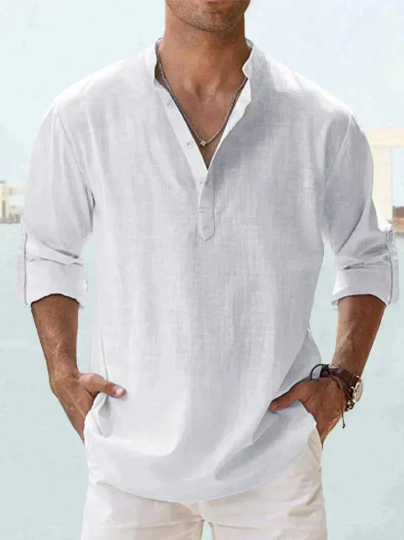 Men’s Regular Fit Linen Shirt – Lightweight Casual Button-Up
