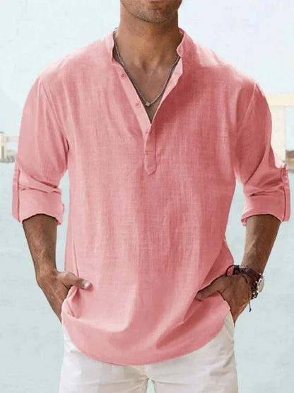 Men’s Regular Fit Linen Shirt – Lightweight Casual Button-Up