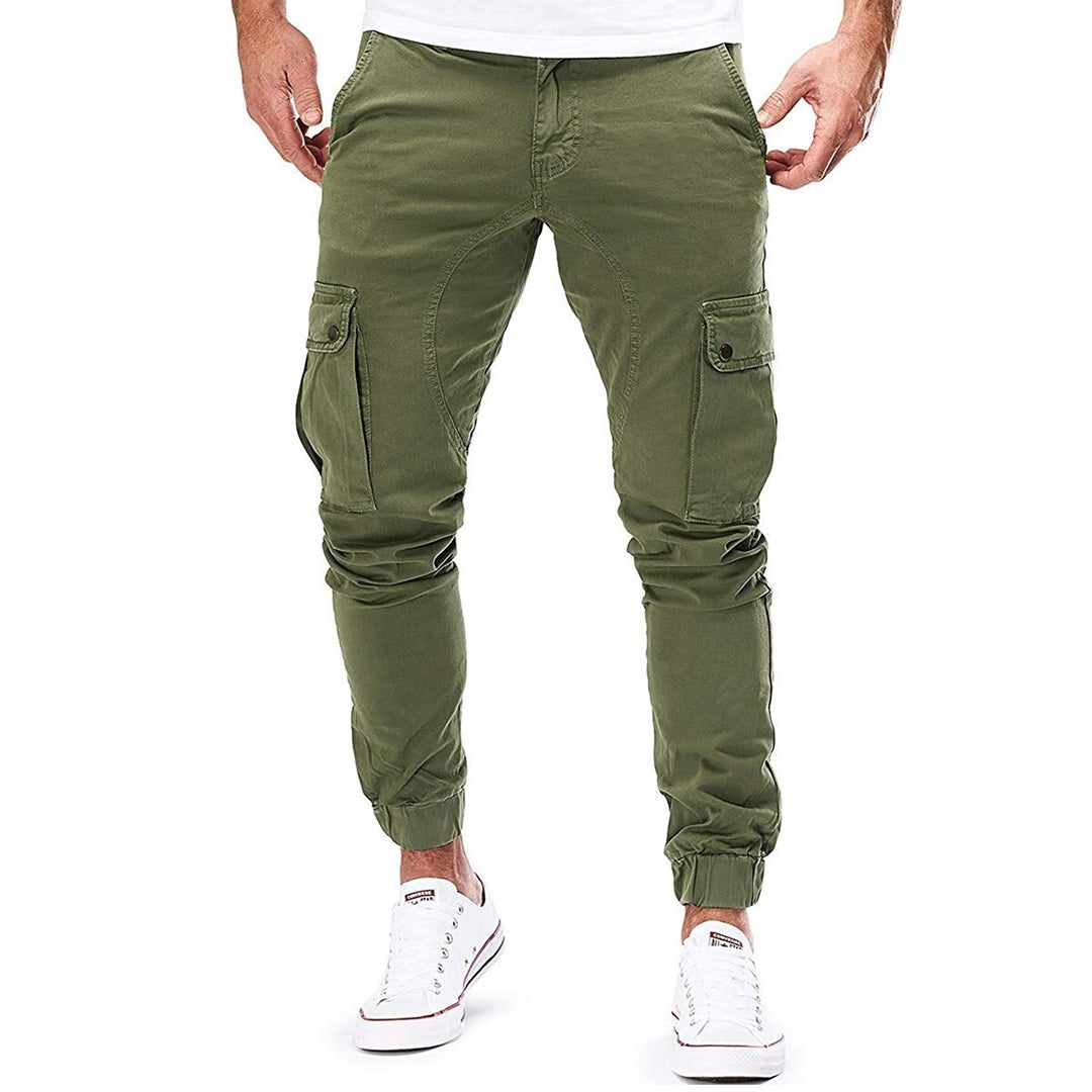 Men's Slim Fit Cargo Pants Comfortable Multi Pocket Joggers