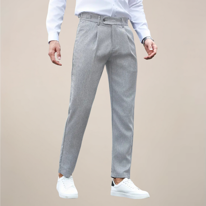 Men’s Slim Fit Pleated Trousers – Tailored Dress Pants for Business & Formal Wear